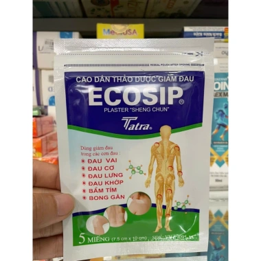 ECOSHIP Cao Dán Thảo Dược Giảm Đau 5 miếng - Giá 103.000đ, giảm đau nhanh