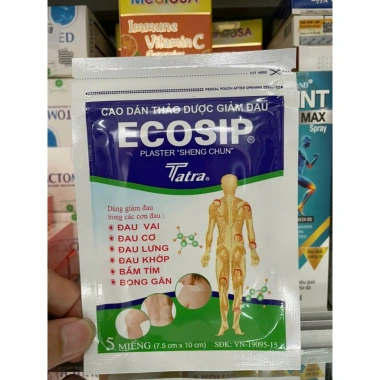 ECOSHIP Cao Dán Thảo Dược Giảm Đau 5 miếng - Giá 103.000đ, giảm đau nhanh 3 ECOSHIP Cao Dán Thảo Dược Giảm Đau 5 miếng - Giá 103.000đ, giảm đau nhanh 3