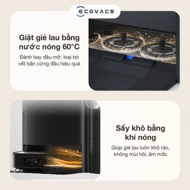 Ecovacs Deebot X2 Combo - Robot hút bụi lau nhà 8.700Pa, trợ lý giọng nói, BH 24 tháng, 17,49 tr 7 Ecovacs Deebot X2 Combo - Robot hút bụi lau nhà 8.700Pa, trợ lý giọng nói, BH 24 tháng, 17,49 tr 7