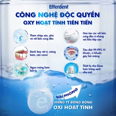 Efferdent Minty Fresh - Viên sủi làm sạch khay niềng răng, bảo hàm, giá ưu đãi 91.000₫ 4