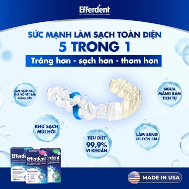 Efferdent Minty Fresh - Viên sủi làm sạch khay niềng răng, bảo hàm, giá ưu đãi 91.000₫ 6