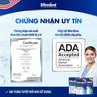 Efferdent Minty Fresh - Viên sủi làm sạch khay niềng răng, bảo hàm, giá ưu đãi 91.000₫ 9