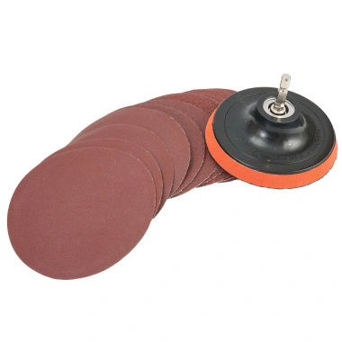 EHES 10 Đĩa Chà Nhám 4 inch 100mm Móc & Vòng Giấy Nhám Mặt Sau Bộ M10 Bảo Hộ Cao, Đánh Bóng Nhanh