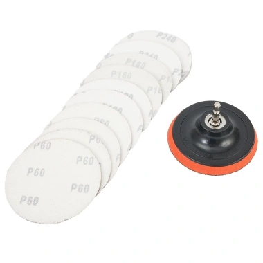 EHES 10 Đĩa Chà Nhám 4 inch 100mm Móc & Vòng Giấy Nhám Mặt Sau Bộ M10 Bảo Hộ Cao, Đánh Bóng Nhanh