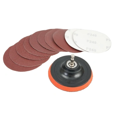 EHES 10 Đĩa Chà Nhám 4 inch 100mm Móc & Vòng Giấy Nhám Mặt Sau Bộ M10 Bảo Hộ Cao, Đánh Bóng Nhanh