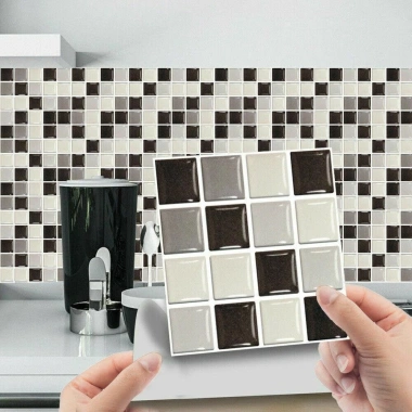 EHES 10 Miếng Dán Ngói Khảm Phòng Tắm và Nhà Bếp Decal Dán Tường Chống Nước 37.882 VND
