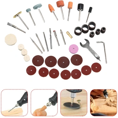 EHES 40 chiếc phụ kiện đa năng cho máy khoan điện mini - Bộ đánh bóng mài quay, giá ưu đãi 48.707 VND 2