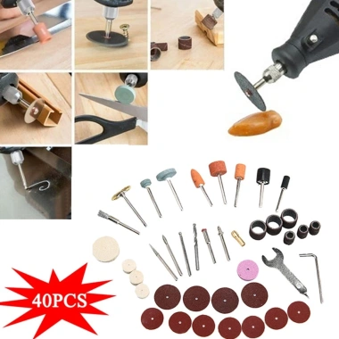 EHES 40 chiếc phụ kiện đa năng cho máy khoan điện mini - Bộ đánh bóng mài quay, giá ưu đãi 48.707 VND 3