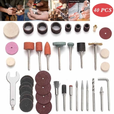 EHES 40 chiếc phụ kiện đa năng cho máy khoan điện mini - Bộ đánh bóng mài quay, giá ưu đãi 48.707 VND 4