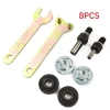 EHES 8 chiếc cờ lê kết nối 6mm 10mm máy mài, thanh khoan góc, mandrel adapter đĩa 3