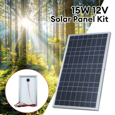EHES - Bảng điều khiển năng lượng mặt trời 15W 12V kẹp cá sấu IP65, chịu nước, tiết kiệm, giá chỉ 270.593₫