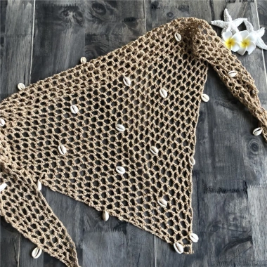 EHES Bikini Top Đồ Bơi Đi Biển Khăn Choàng Lưới Rỗng - Giá Ưu Đãi 270,593₫