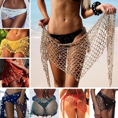 EHES Bikini Top Đồ Bơi Đi Biển Khăn Choàng Lưới Rỗng - Giá Ưu Đãi 270,593₫