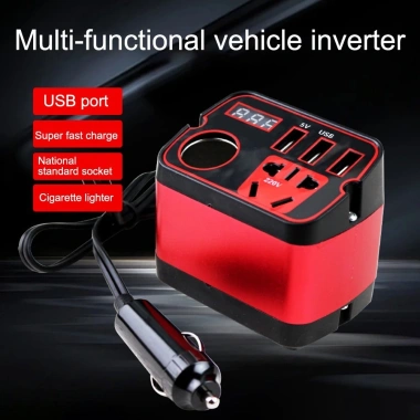 EHES Bộ chuyển đổi ổ cắm ô tô Biến tần 12V to 110V, giá ưu đãi 110k 3