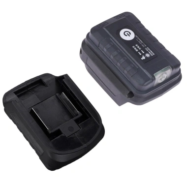 EHES Bộ chuyển đổi pin Li-ion 18V có đèn, USB kép - Giá chỉ 102.825 VND