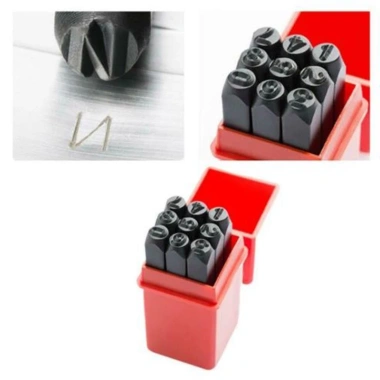 EHES Bộ số Tem thủ công Hộp da kim loại thép đục lỗ tiện lợi bảo quản dụng cụ 4