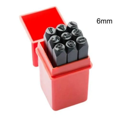 EHES Bộ số Tem thủ công Hộp da kim loại thép đục lỗ tiện lợi bảo quản dụng cụ 7