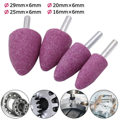 EHES Đầu mài hình nón Corundum đỏ 6mm - Đánh bóng, loại bỏ rỉ sét, chỉ 13.620₫