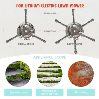 EHES Đầu tông đơ dây thép thay thế cho máy cắt cỏ khô nặng - Lưỡi cỏ dại bền bỉ, Giá chỉ 51.264 VND 7