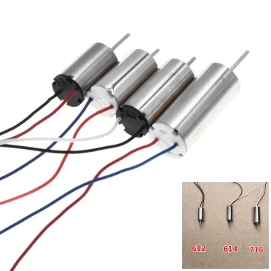 EHES DC3.7V 40k-50k rpm Động cơ cốc rỗng không lõi RC HM 612-614-716 - Giá 34.223đ