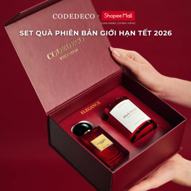 ELEGANCE GIFT SET CODEDECO - Set quà tặng giới hạn: Nước hoa 50ml + Nến thơm 205gr, giảm giá hấp dẫn