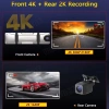 ELKEVA 12 inch 4K+2K Dash Cam Gương chiếu hậu WIFI Ống kính kép Màn hình IPS DVR Drive Stream - Giá 2.708.049 VND 6