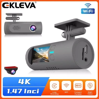 Elkeva Mini Dash Cam 1.47 inch HD 4K WiFi - Góc rộng 150°, tầm nhìn ban đêm, gương chiếu hậu, ống kính kép, giá 1.089.000₫