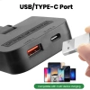 Elough 4 trong 1 180 Bộ sạc xoay - Phích cắm 4.8mm EU US, USB và Type C, ổ cắm sạc EU 79.344 VND 3