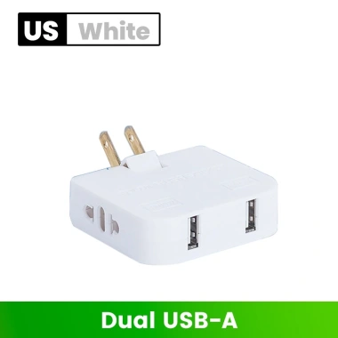 Elough 4 trong 1 180 Bộ sạc xoay - Phích cắm 4.8mm EU US, USB và Type C, ổ cắm sạc EU 79.344 VND