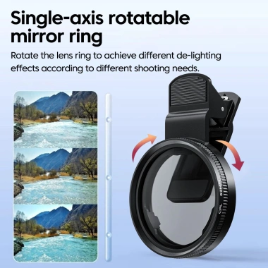 Elough 52mm CPL Universal có kẹp Ống kính điện thoại di động, bộ lọc phân cực tròn giảm giá 68.8k 8 Elough 52mm CPL Universal có kẹp Ống kính điện thoại di động, bộ lọc phân cực tròn giảm giá 68.8k 8