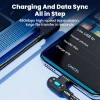 Elough Cáp USB 0.25m 100W Dual Double Bend – Siêu nhanh, LED, Type‑C cho Huawei & Power Bank 6