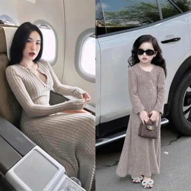 EmbeMochi Váy Body Bé Gái 8-20kg Len Mỏng Mềm, Thích Hợp Mùa Thu - Giá 165k