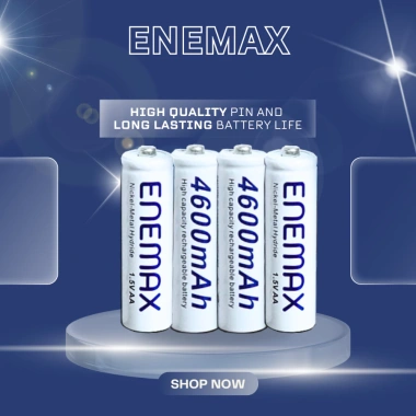 Enemax Combo Sạc + Pin AA 4.600mAh - Pin sạc tái sử dụng, trọn bộ cho mic hát, đồng hồ, giảm giá 19% 7 Enemax Combo Sạc + Pin AA 4.600mAh - Pin sạc tái sử dụng, trọn bộ cho mic hát, đồng hồ, giảm giá 19% 7