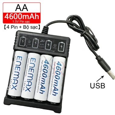 ENEMAX Pin AAA 2.600mAh 1.5V - Pin Sạc Nhật Bản, Đèn, Đồ Chơi, Mouse, Remote - 48k 2 ENEMAX Pin AAA 2.600mAh 1.5V - Pin Sạc Nhật Bản, Đèn, Đồ Chơi, Mouse, Remote - 48k 2