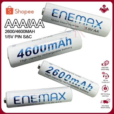 ENEMAX Pin AAA 2.600mAh 1.5V - Pin Sạc Nhật Bản, Đèn, Đồ Chơi, Mouse, Remote - 48k