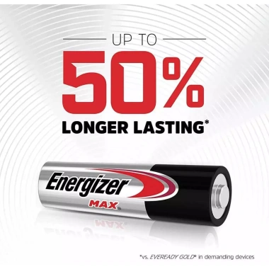 Energizer MAX 4 viên AA/AAA 1.5V Alkaline - Pin đồng hồ, đèn pin, camera, giá ưu đãi 90.201 VND 4