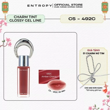ENTROPY Amber Charm Son Tint Gel 3g - Dưỡng ẩm nhiều lớp, căng mọng bóng như filter, giảm 22%