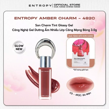 ENTROPY Amber Charm Son Tint Gel 3g - Dưỡng ẩm nhiều lớp, căng mọng bóng như filter, giảm 22% 2 ENTROPY Amber Charm Son Tint Gel 3g - Dưỡng ẩm nhiều lớp, căng mọng bóng như filter, giảm 22% 2