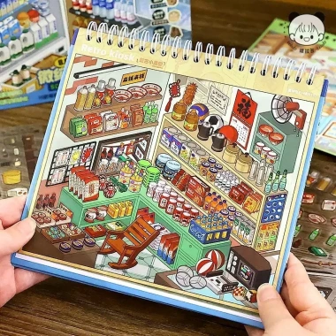 ENWEI 33 miếng nhãn dán 3D chống nước phong cảnh ăn sáng trang trí nhật ký 193.417₫ 2