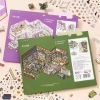 ENWEI 4 miếng Nhãn dán 3D phong cảnh chống nước cỡ lớn cho shop, album, nhật ký 8