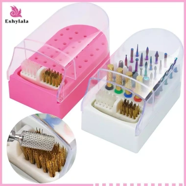 Eshylala 30 lỗ Nail Art Đầu mài Hộp lưu trữ Mũi khoan Dụng cụ làm móng tay mới 4 Eshylala 30 lỗ Nail Art Đầu mài Hộp lưu trữ Mũi khoan Dụng cụ làm móng tay mới 4