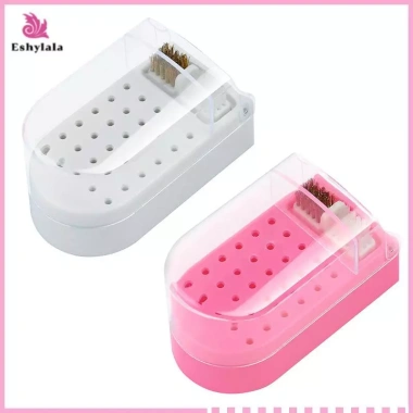Eshylala 30 lỗ Nail Art Đầu mài Hộp lưu trữ Mũi khoan Dụng cụ làm móng tay mới 5 Eshylala 30 lỗ Nail Art Đầu mài Hộp lưu trữ Mũi khoan Dụng cụ làm móng tay mới 5