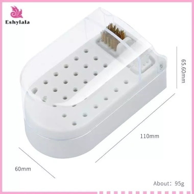 Eshylala 30 lỗ Nail Art Đầu mài Hộp lưu trữ Mũi khoan Dụng cụ làm móng tay mới