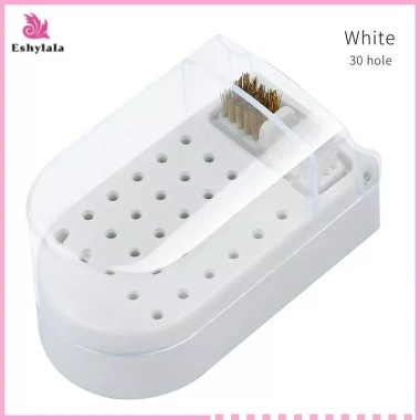 Eshylala 30 lỗ Nail Art Đầu mài Hộp lưu trữ Mũi khoan Dụng cụ làm móng tay mới 8 Eshylala 30 lỗ Nail Art Đầu mài Hộp lưu trữ Mũi khoan Dụng cụ làm móng tay mới 8