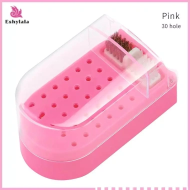 Eshylala 30 lỗ Nail Art Đầu mài Hộp lưu trữ Mũi khoan Dụng cụ làm móng tay mới 9 Eshylala 30 lỗ Nail Art Đầu mài Hộp lưu trữ Mũi khoan Dụng cụ làm móng tay mới 9