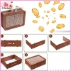 Eshylala Bộ đếm gỗ Piggy Bank – Hộp đựng tiền tiết kiệm, máy thu ngân, ngăn kéo sắp xếp đồ thủ công tại nhà, giảm giá 15 4