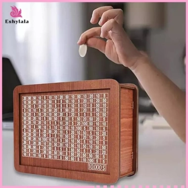 Eshylala Bộ đếm gỗ Piggy Bank – Hộp đựng tiền tiết kiệm, máy thu ngân, ngăn kéo sắp xếp đồ thủ công tại nhà, giảm giá 15 9 Eshylala Bộ đếm gỗ Piggy Bank – Hộp đựng tiền tiết kiệm, máy thu ngân, ngăn kéo sắp xếp đồ thủ công tại nhà, giảm giá 15 9