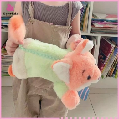 Eshylala Búp Bê Hộp Đựng Sáng Tạo Động Vật Hoạt Hình Dễ Thương - Túi Bảo Quản Dung Lớn Sinh Viên