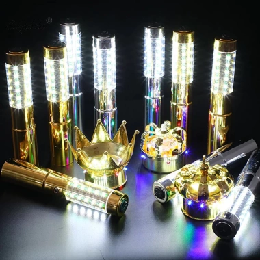 Eshylala Đèn pin cầm tay LED nhấp nháy cho chai rượu sâm panh VIP Sparkler 2
