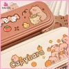 Eshylala Hộp đựng bút chì Capybara dễ thương, lớn, chống bụi, cầm tay - Văn phòng phẩm 5